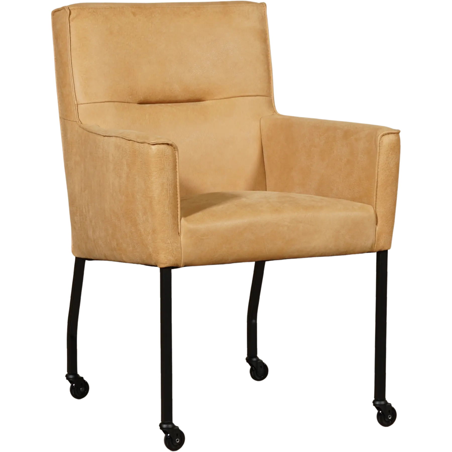 afbeelding van Set van 10 Leren eetkamerstoelen Lucky - Kenia Cognac (cognac)
