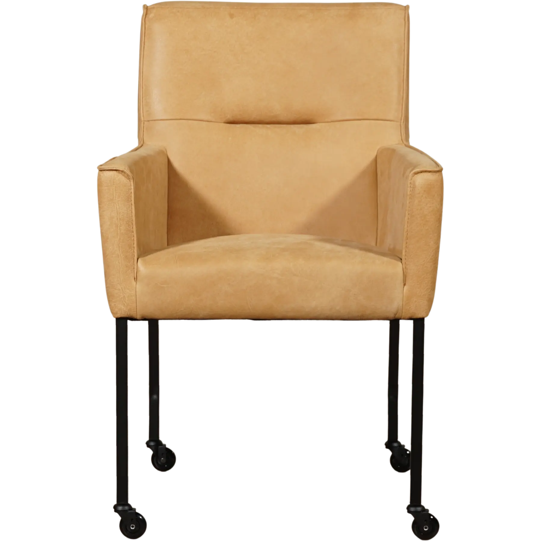 afbeelding van Set van 10 Leren eetkamerstoelen Lucky - Kenia Cognac (cognac)