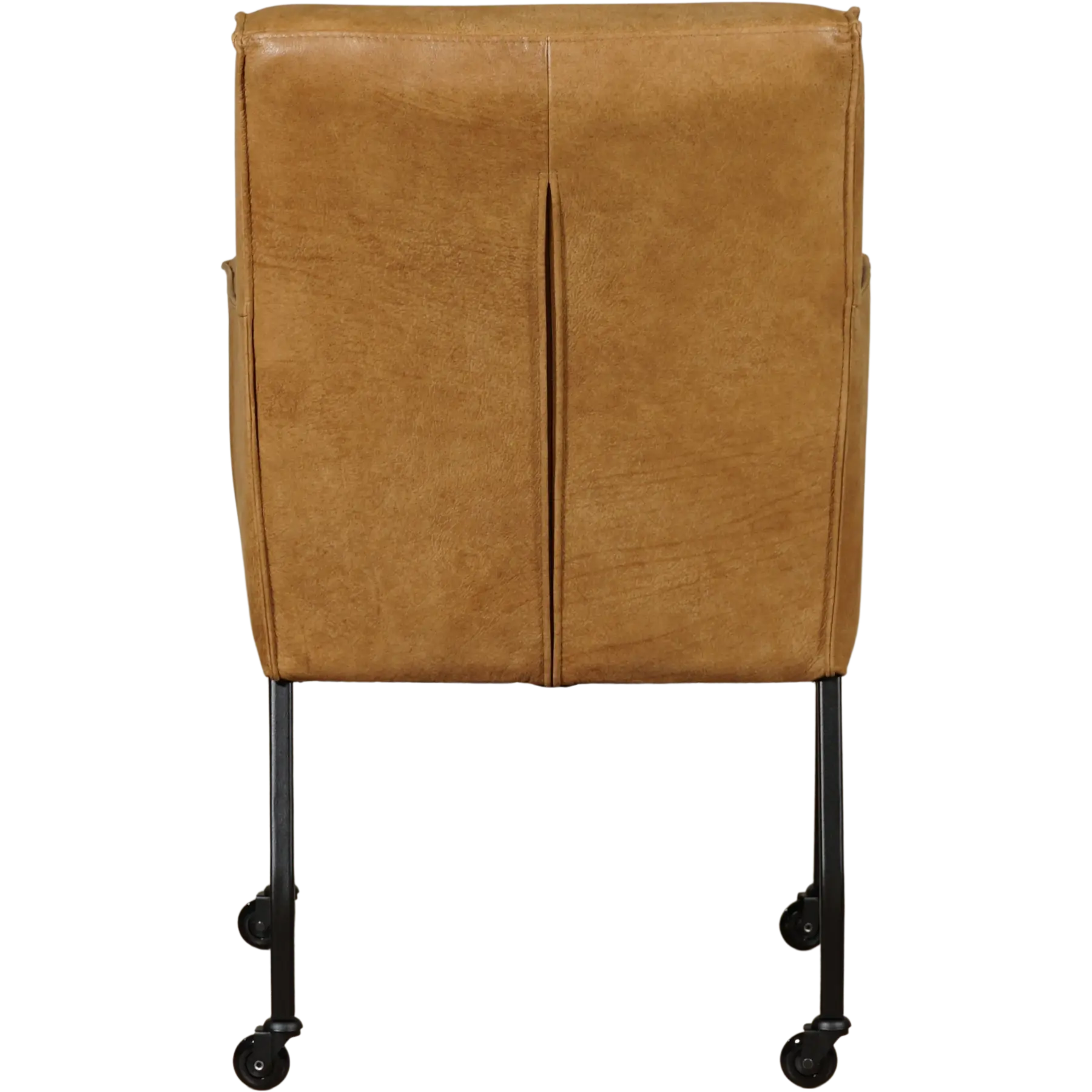 afbeelding van Set van 10 Leren eetkamerstoelen Lucky - Kenia Walnut (cognac)