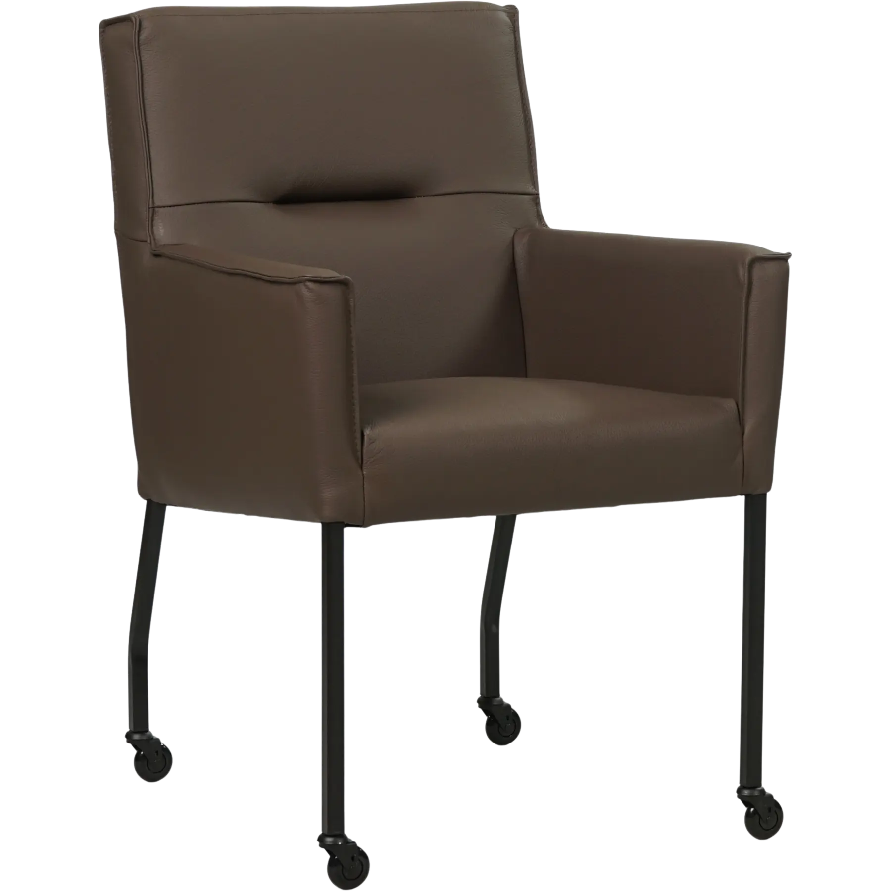 afbeelding van Set van 10 Leren eetkamerstoelen Lucky - Toledo Espresso (bruin)