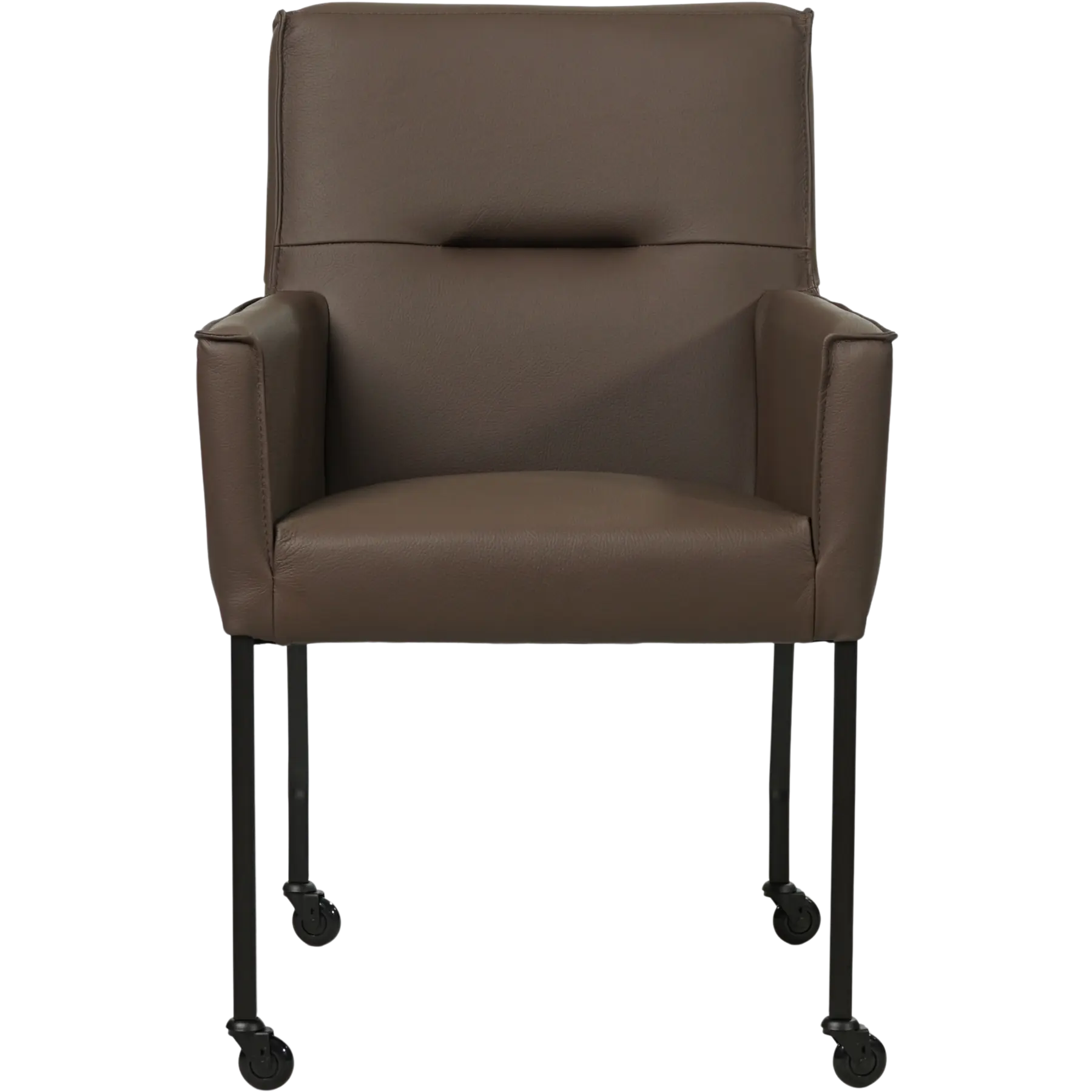 afbeelding van Set van 10 Leren eetkamerstoelen Lucky - Toledo Espresso (bruin)