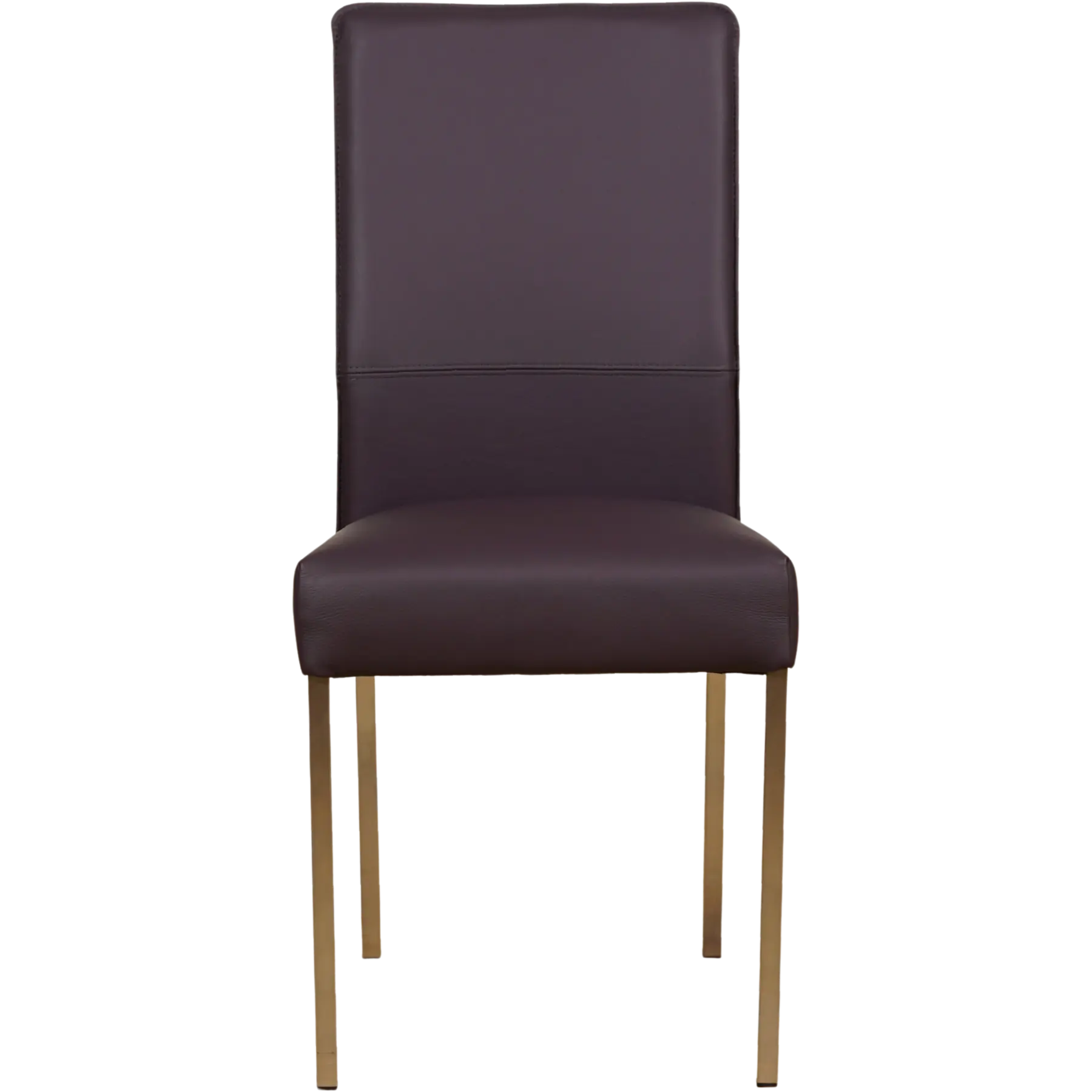 afbeelding van Set van 10 Leren eetkamerstoelen Real - Toledo Merlin (donkerpaars) - Poten staal vierkant RVS