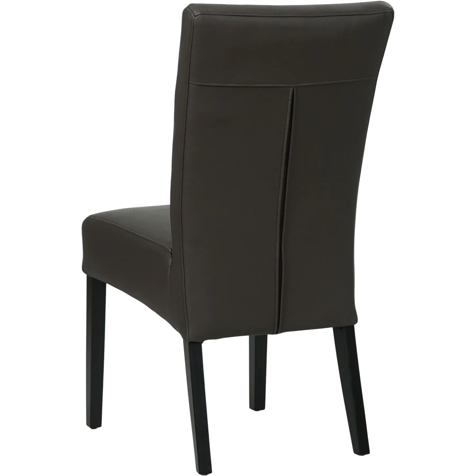 afbeelding van Set van 4 Leren eetkamerstoelen Just - Toledo Caffe (donkerbruin) - Poten hout zwart