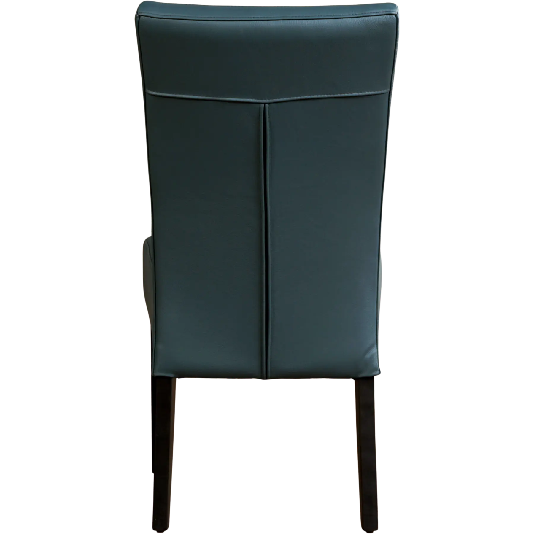 afbeelding van Set van 4 Leren eetkamerstoelen Just - Toledo Whale (blauw/grijs) - Poten hout zwart