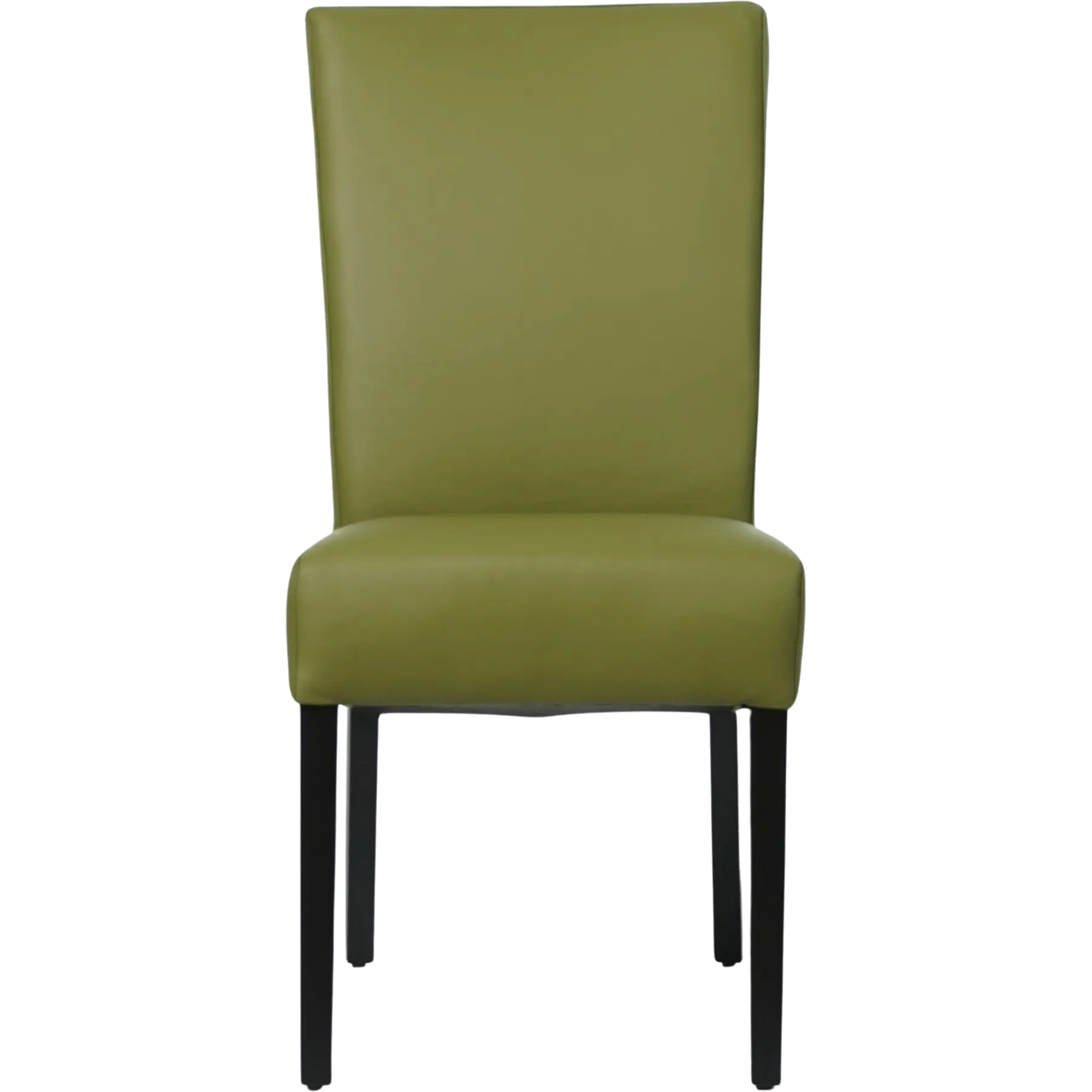 afbeelding van Set van 6 Leren eetkamerstoelen Just - Toledo Apple Green (groen) - Poten hout zwart