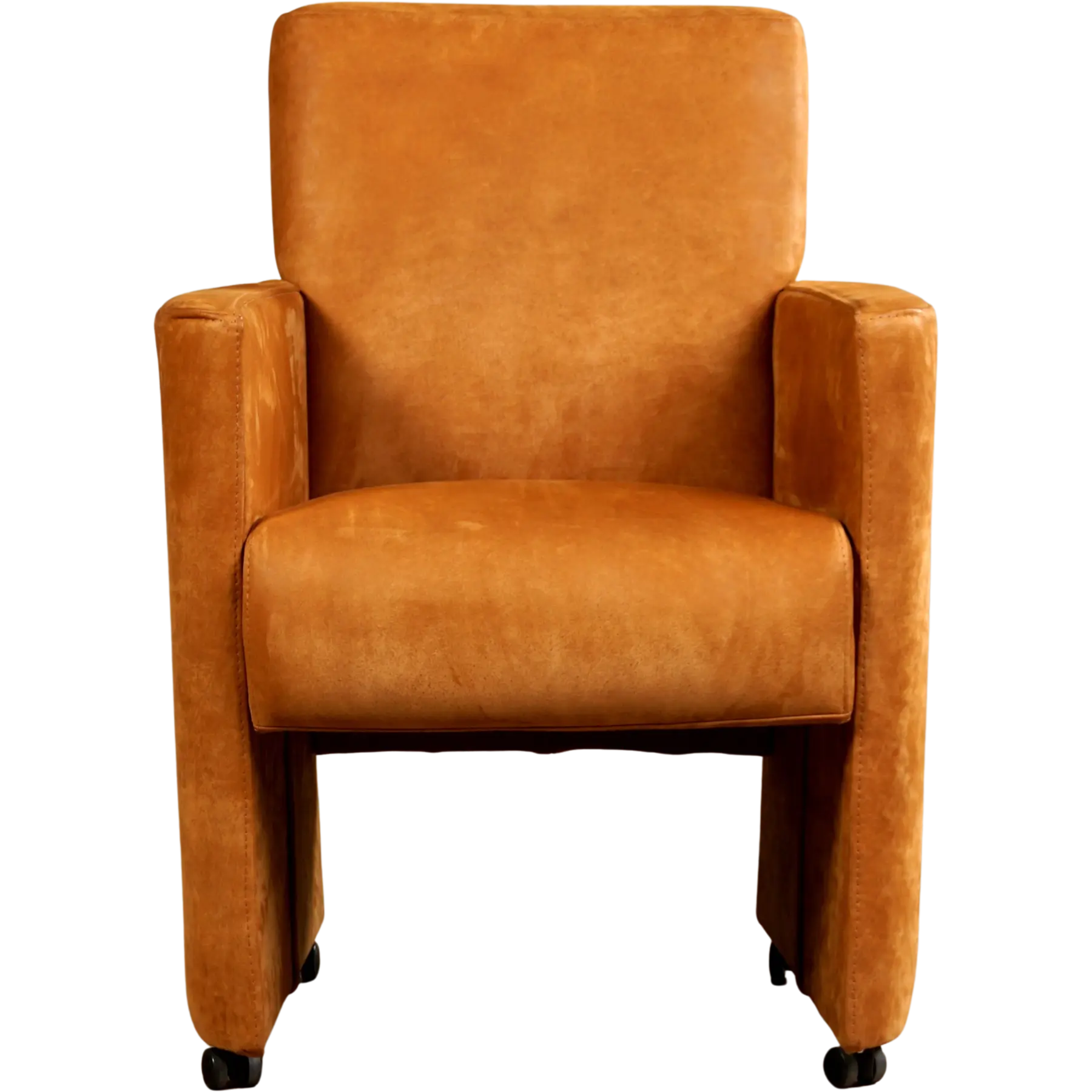 afbeelding van Set van 8 Leren eetkamerstoelen Elegant - Kenia Cognac (cognac) - Zonder handgreep