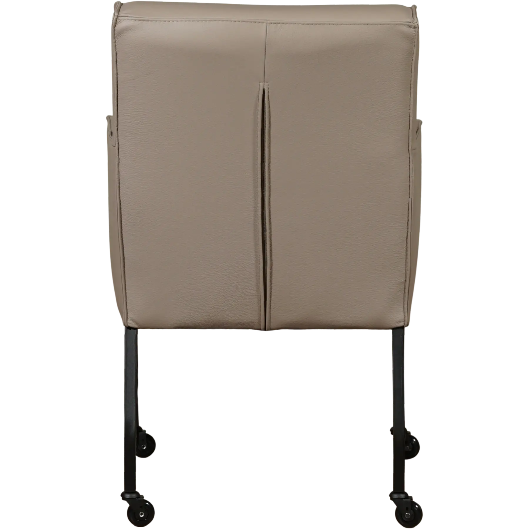 afbeelding van Set van 8 Leren eetkamerstoelen Lucky - Toledo Khaki (taupe/bruin)