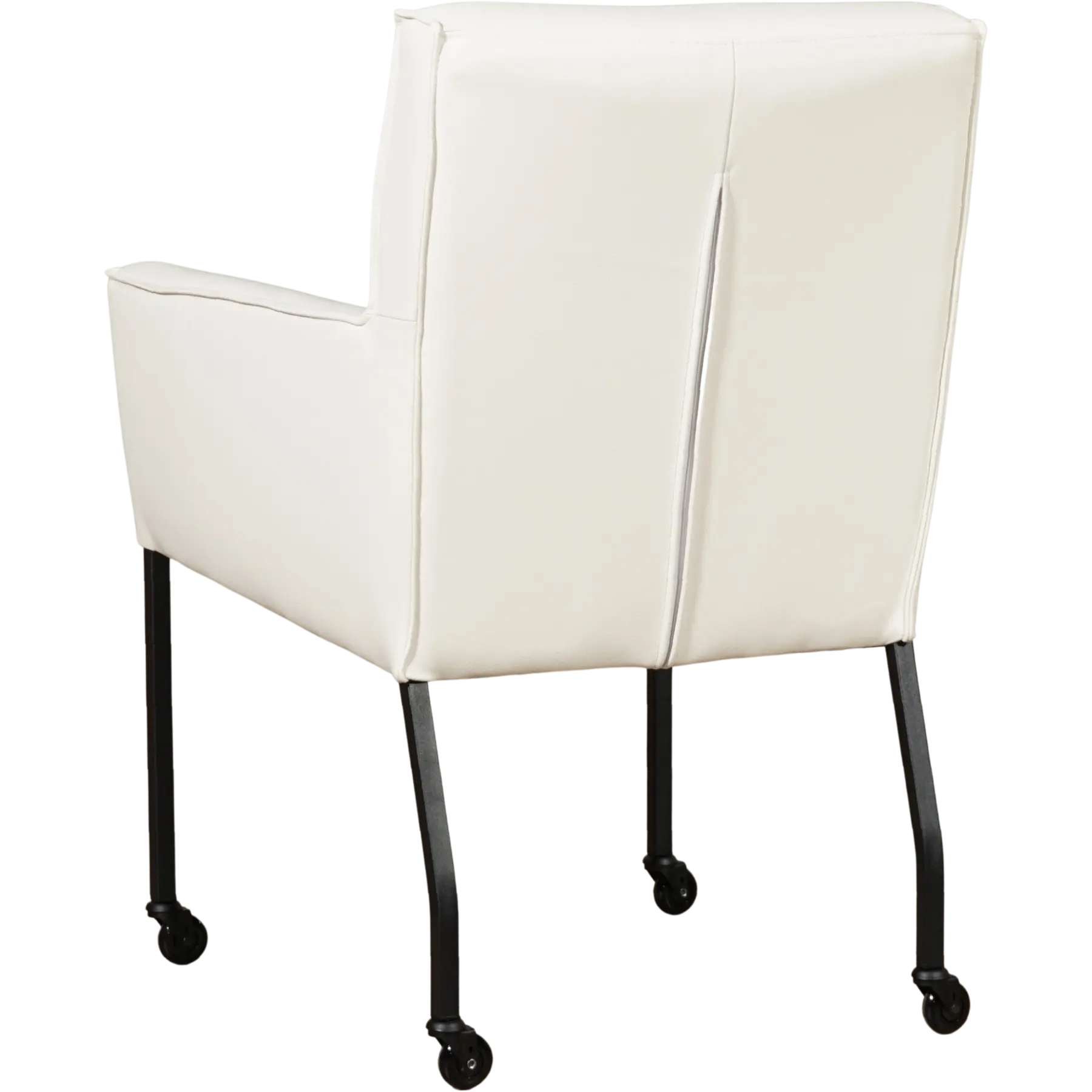 afbeelding van Set van 8 Leren eetkamerstoelen Lucky - Toledo Purewhite (wit)