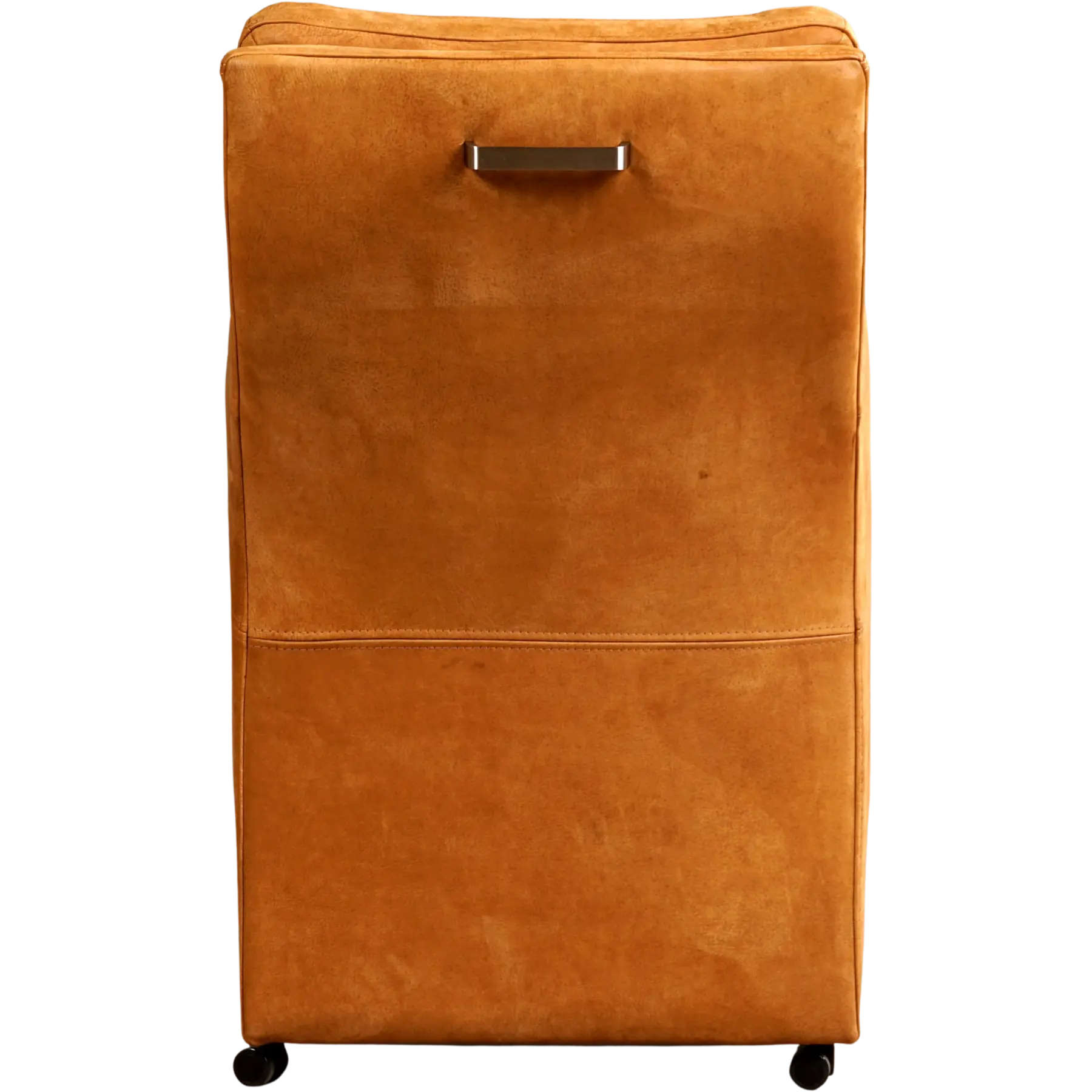 afbeelding van Set van 8 Leren eetkamerstoelen Sharp - Kenia Cognac (cognac) - Met handgreep RVS