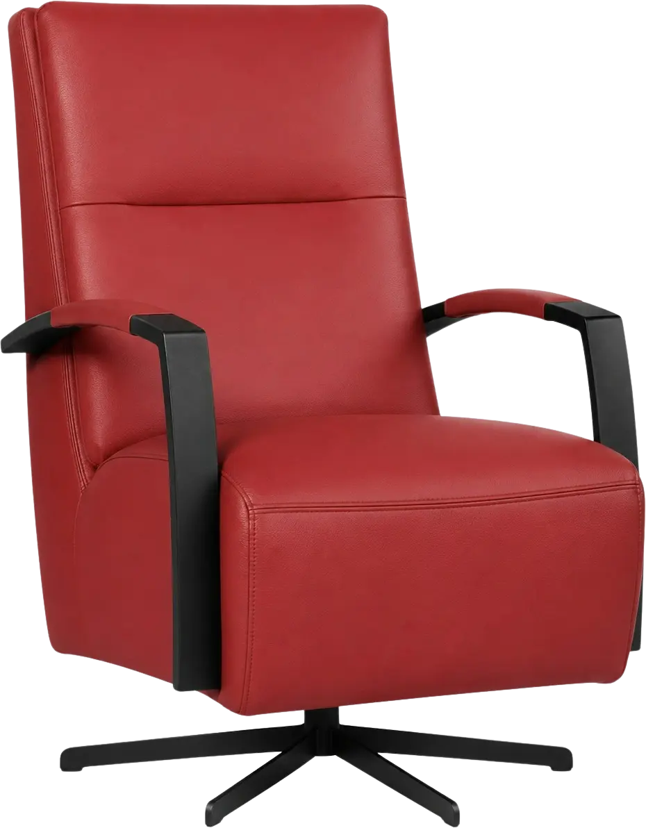 afbeelding van Leren draaifauteuil Award - Toledo Ducati (rood) - Stervoet zwart