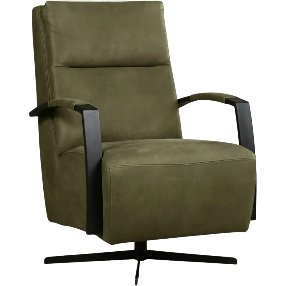 afbeelding van Leren draaifauteuil Central - Kenia Olive (olijf)