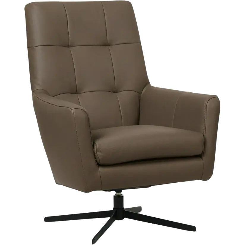 afbeelding van Leren draaifauteuil Central - Toledo Lever (bruin)