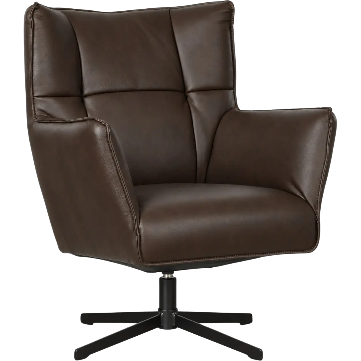 afbeelding van Leren draaifauteuil Lovely - Granada Chocolate (bruin)