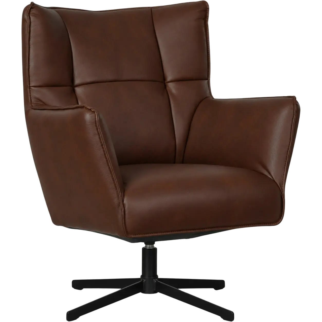 afbeelding van Leren draaifauteuil Lovely - Granada Cognac (donkercognac)