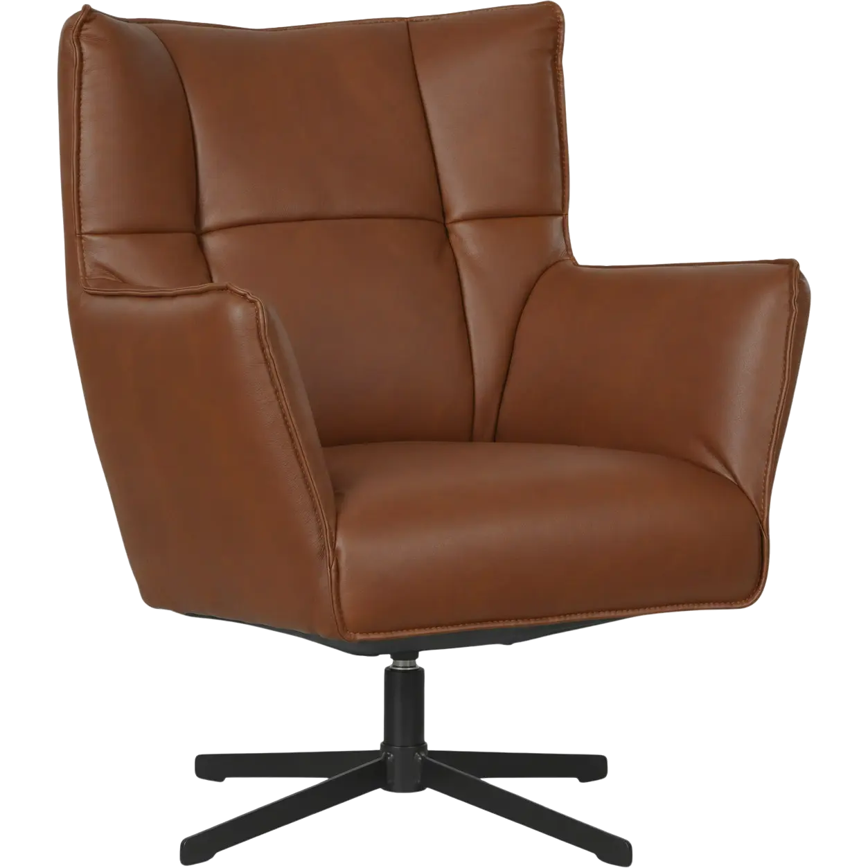 afbeelding van Leren draaifauteuil Lovely - Granada Savannah (cognac)