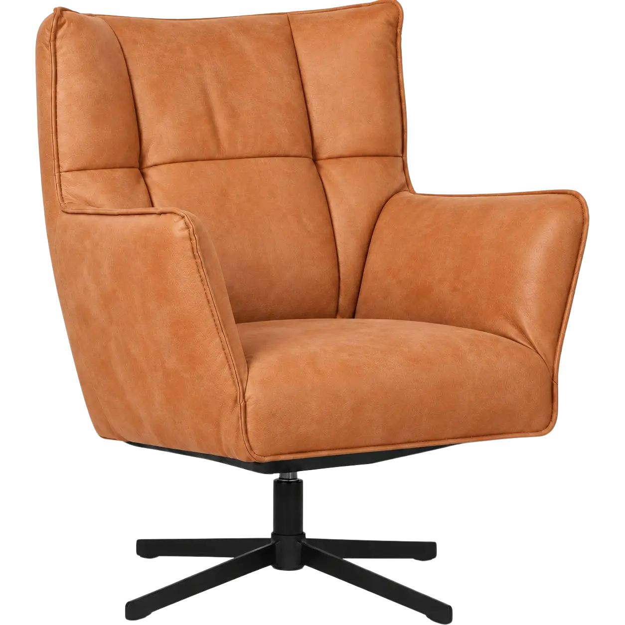 afbeelding van Leren draaifauteuil Lovely - Kenia Rost (oranje)