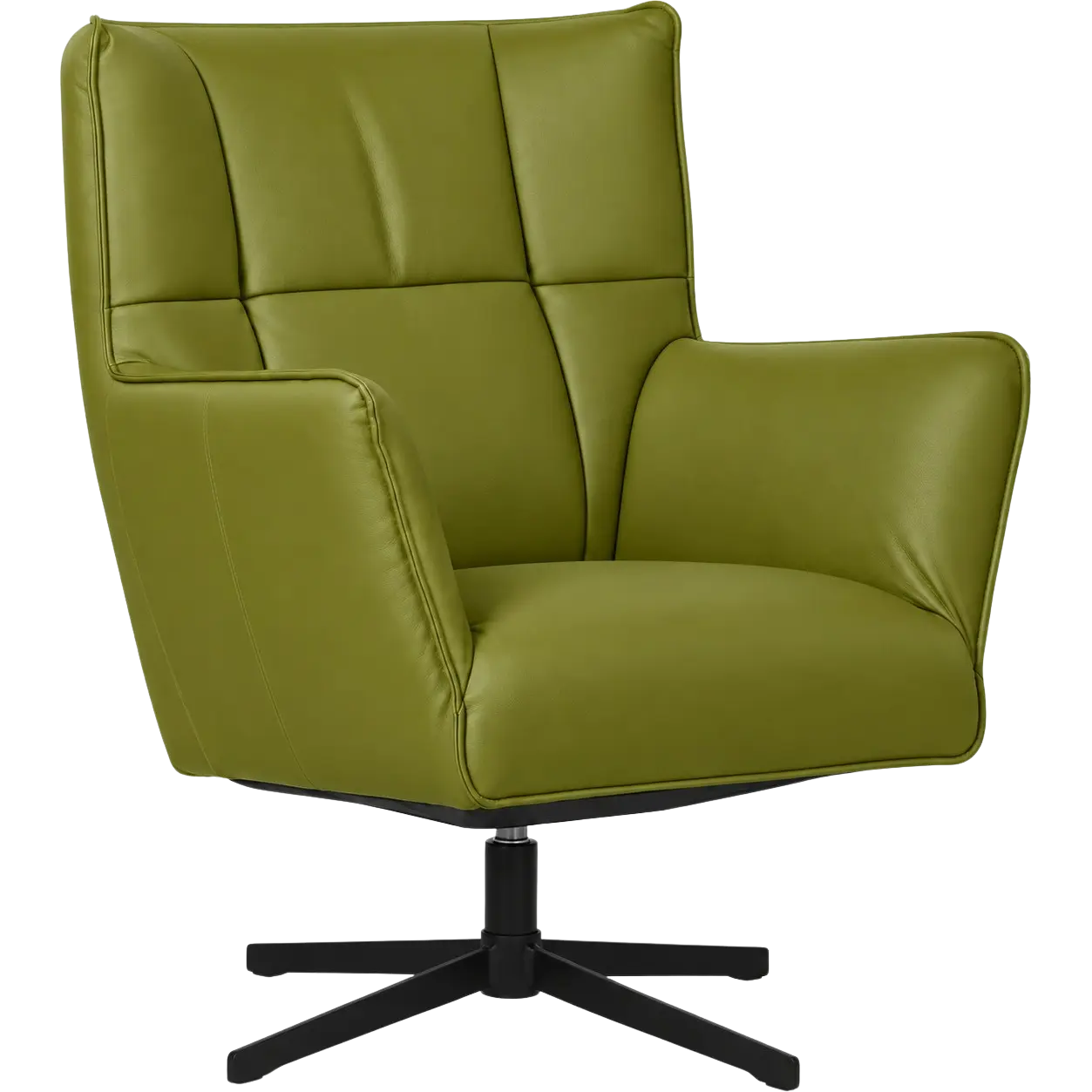 afbeelding van Leren draaifauteuil Lovely - Toledo Apple Green (groen)