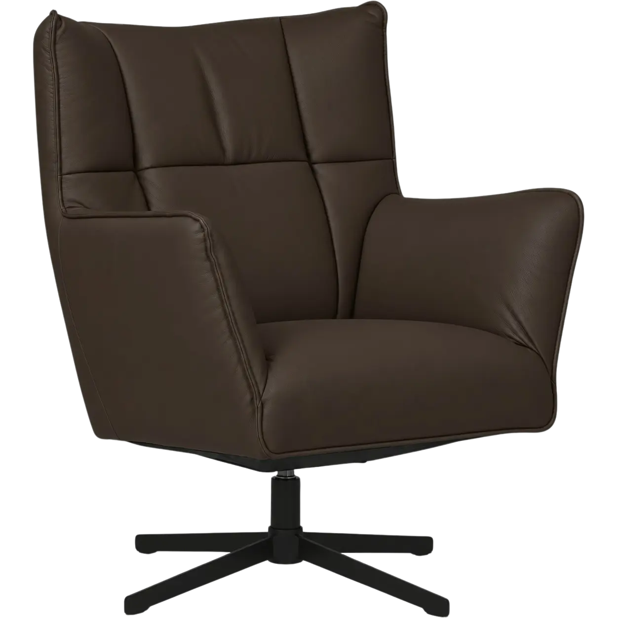 afbeelding van Leren draaifauteuil Lovely - Toledo Espresso (bruin)