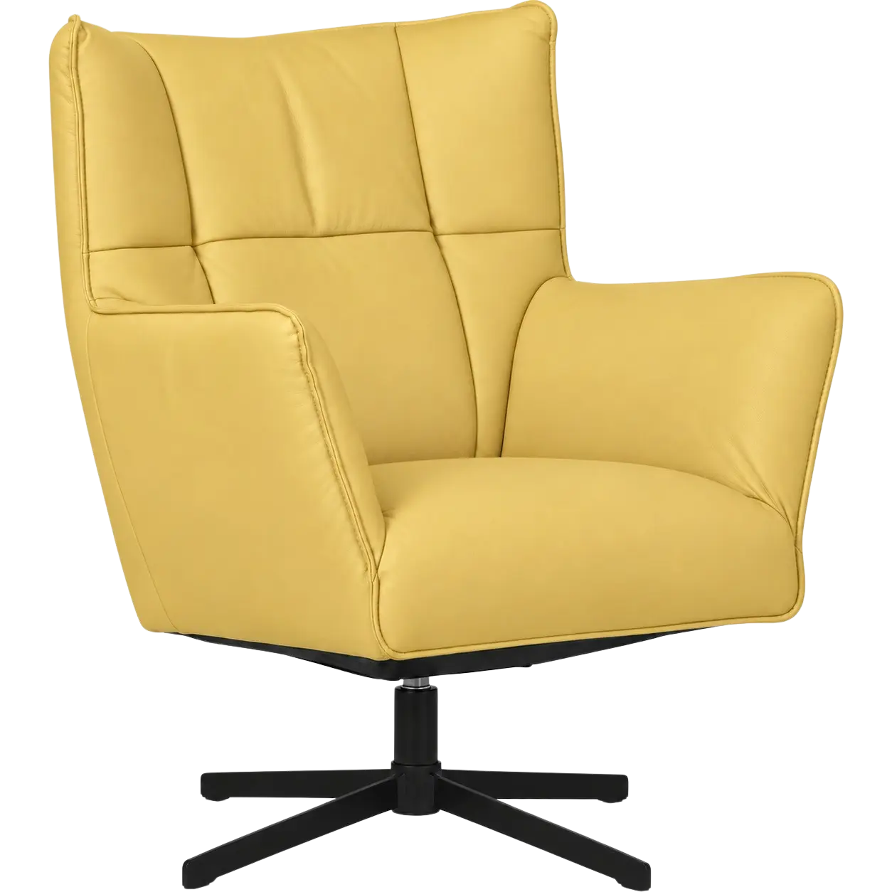 afbeelding van Leren draaifauteuil Lovely - Toledo Lemon (geel)