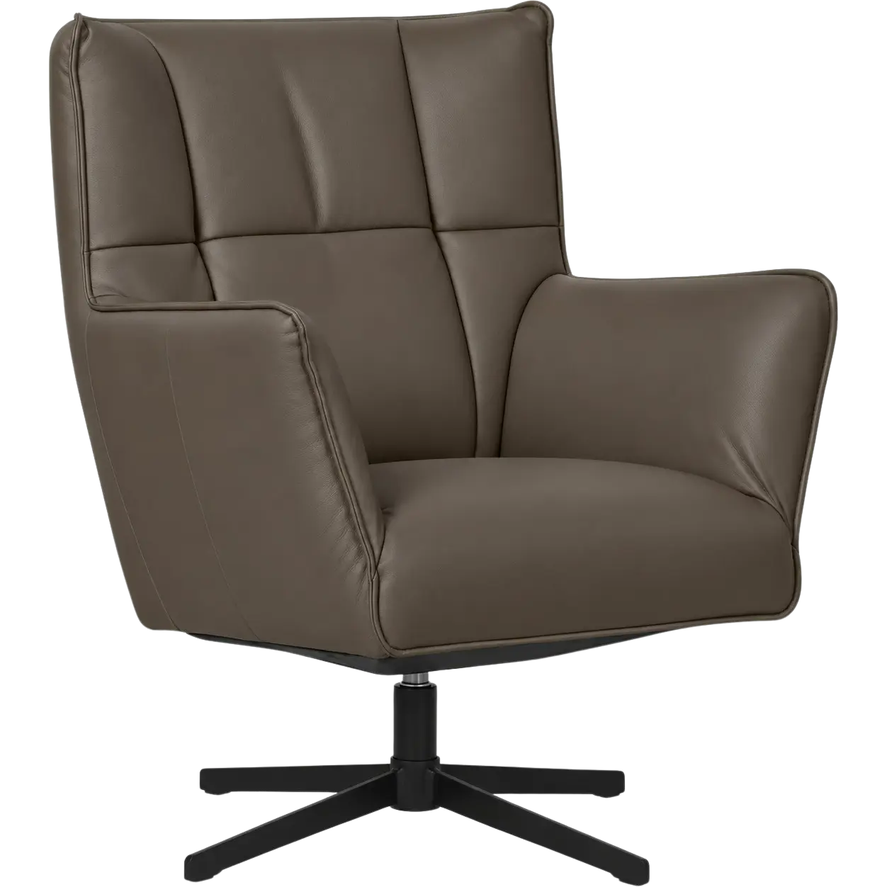 afbeelding van Leren draaifauteuil Lovely - Toledo Lever (bruin)