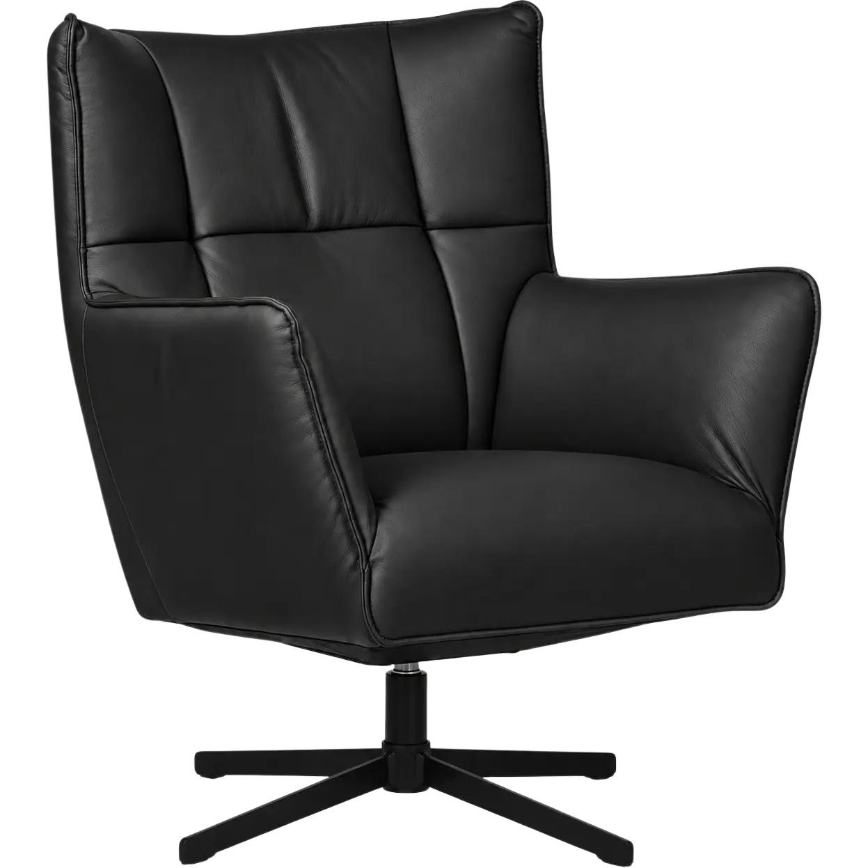 afbeelding van Leren draaifauteuil Lovely - Toledo Nero (zwart)