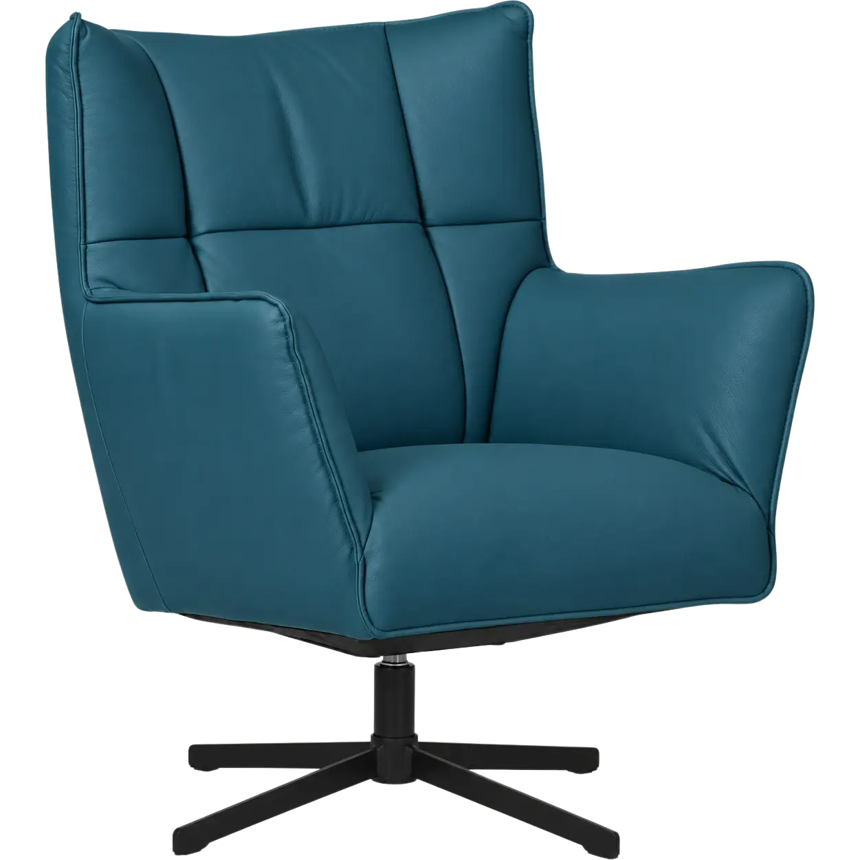 afbeelding van Leren draaifauteuil Lovely - Toledo Turquoise (blauw)