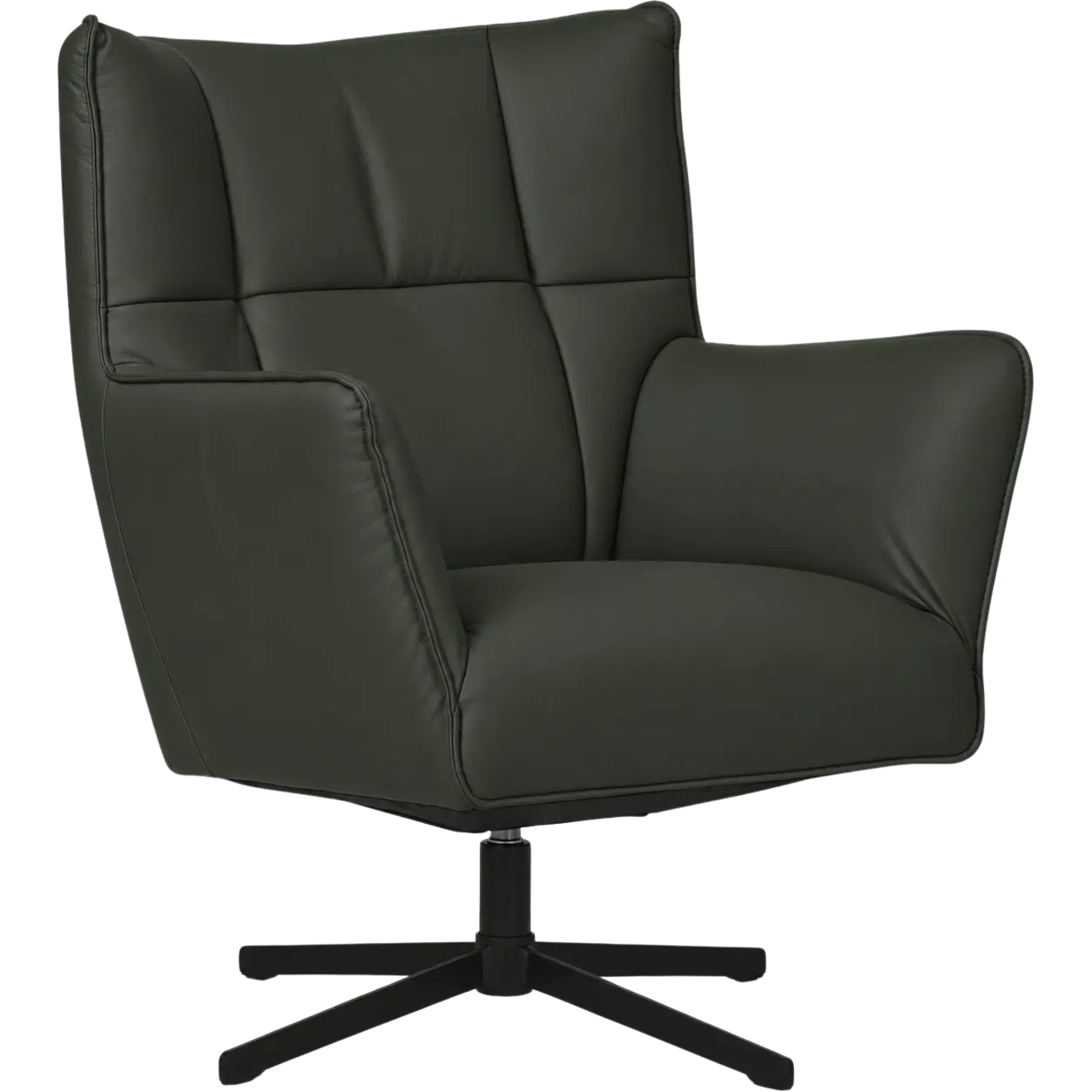 afbeelding van Leren draaifauteuil Lovely - Toledo Verde (donkergroen)