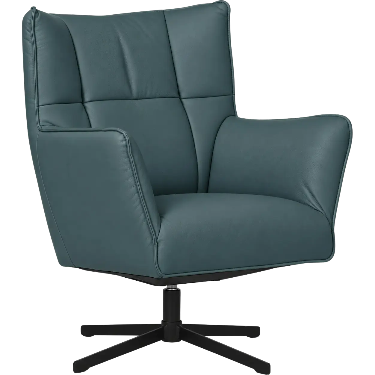 afbeelding van Leren draaifauteuil Lovely - Toledo Whale (blauw/grijs)