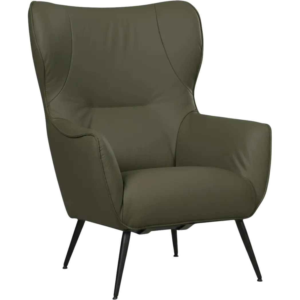 afbeelding van Leren fauteuil Flair - Toledo Olive (olijf/goen)
