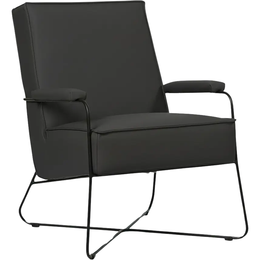 afbeelding van Leren fauteuil Hope - Toledo Antracite (donkergrijs)