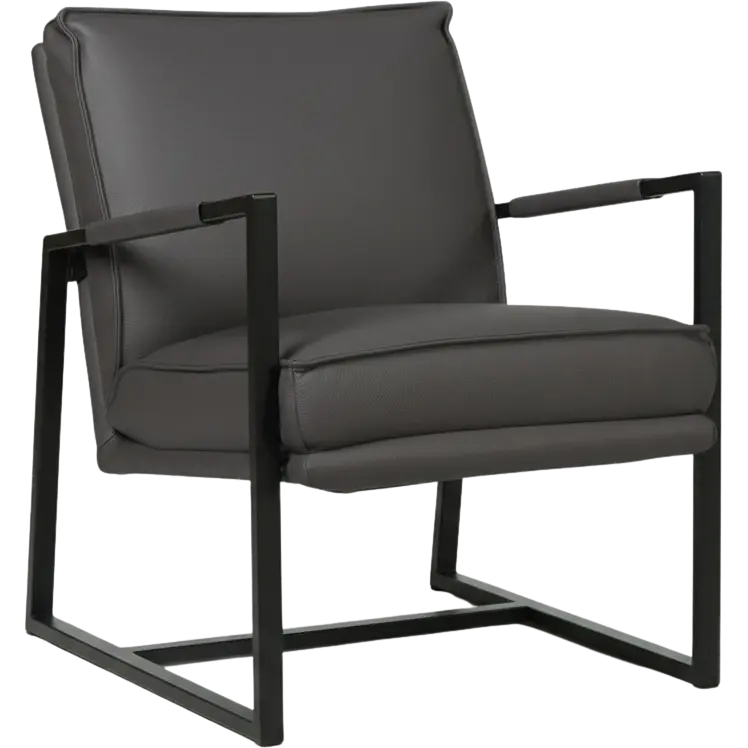 afbeelding van Leren fauteuil Secret - Toledo Antracite (donkergrijs)