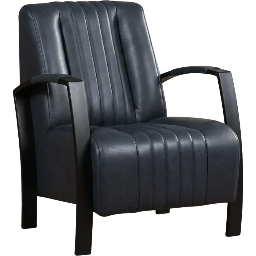 afbeelding van Leren fauteuil Glamour - Granada Blue (blauw)