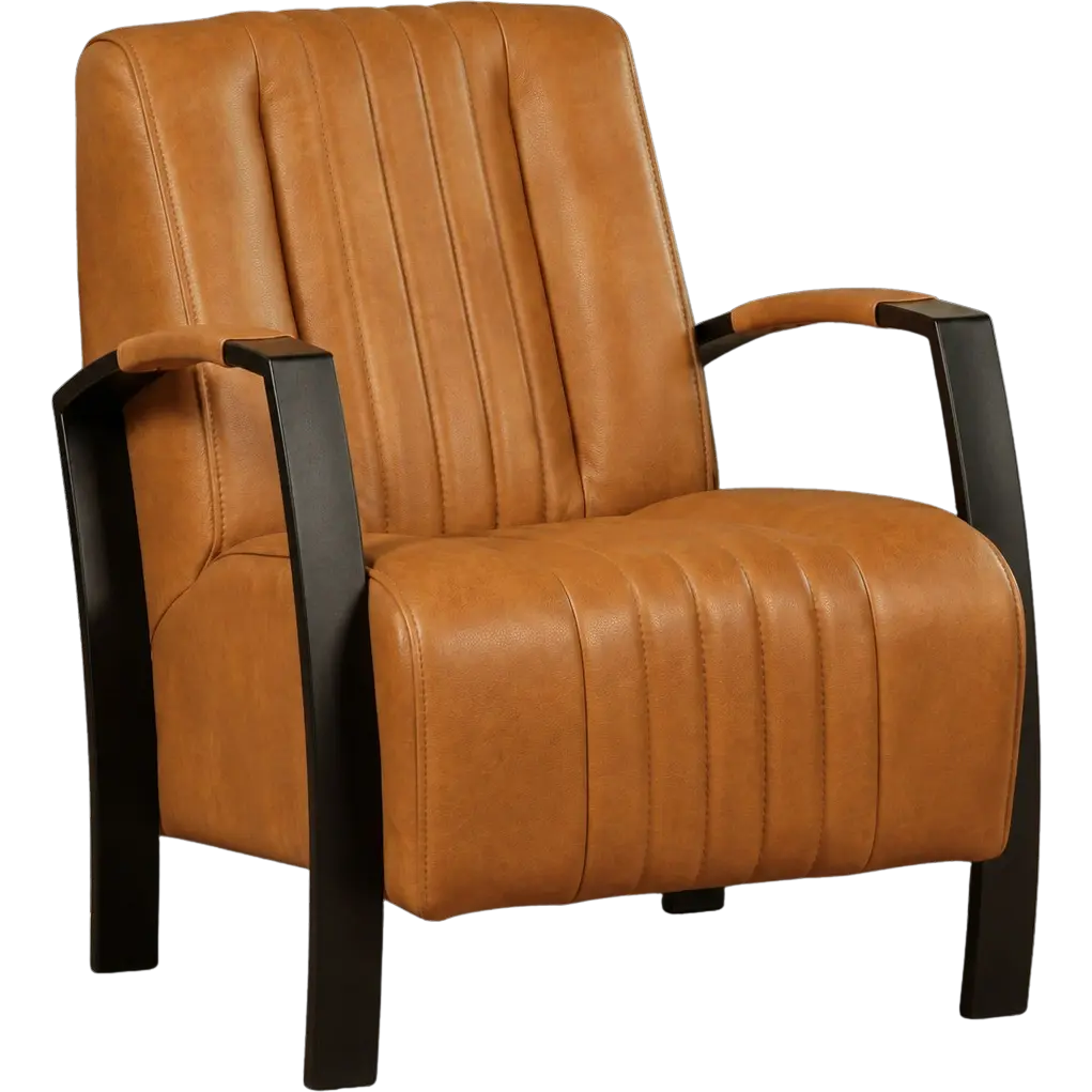 afbeelding van Leren fauteuil Glamour - Granada Sahara (cognac)