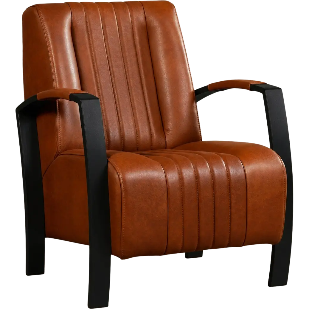 afbeelding van Leren fauteuil Glamour - Granada Savannah (cognac)