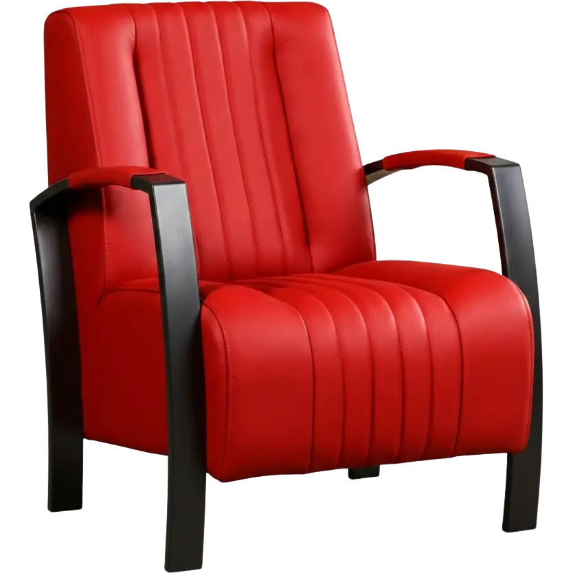 afbeelding van Leren fauteuil Glamour - Toledo Ducati (rood)