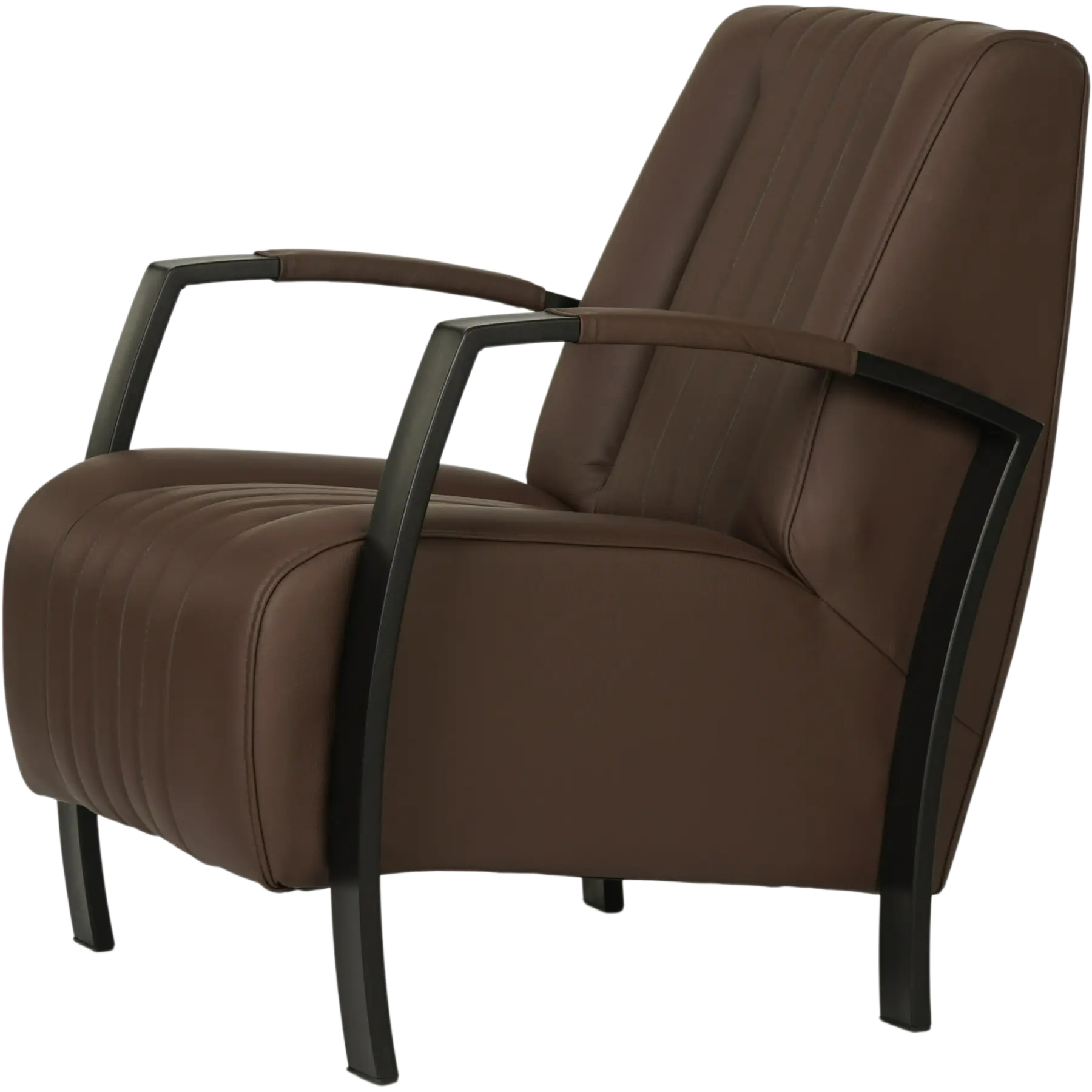 afbeelding van Leren fauteuil Glamour - Toledo Espresso (bruin)