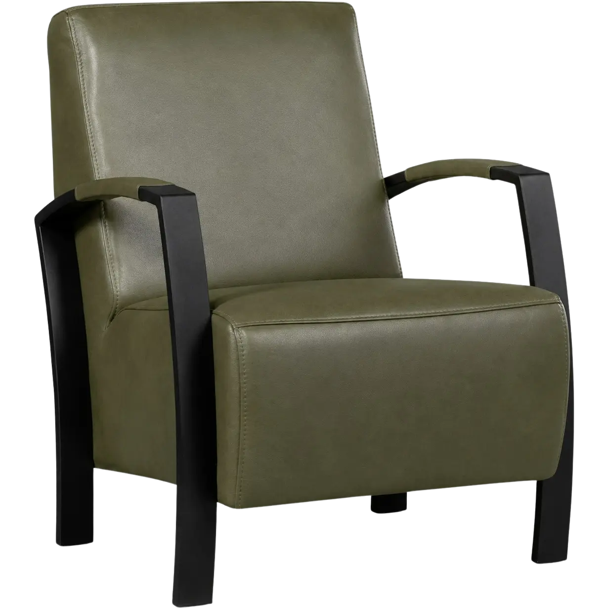afbeelding van Leren fauteuil Glory - Granada Moss (olijf/groen)