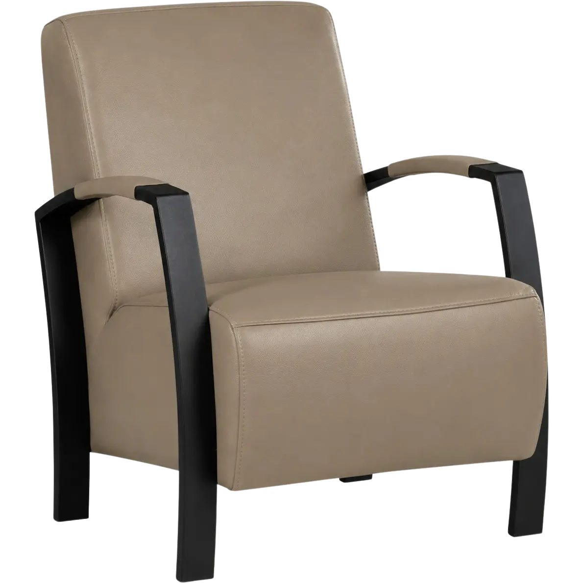 afbeelding van Leren fauteuil Glory - Granada Taupe (taupe/bruin)