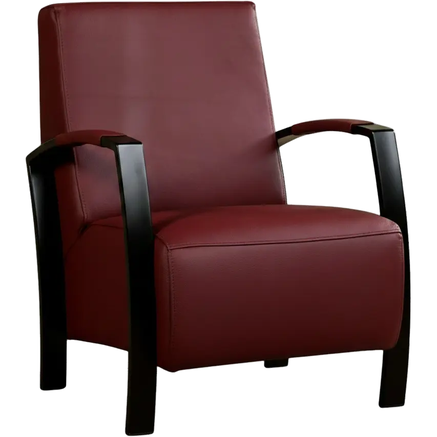 afbeelding van Leren fauteuil Glory - Massif Rubino (donkerrood)