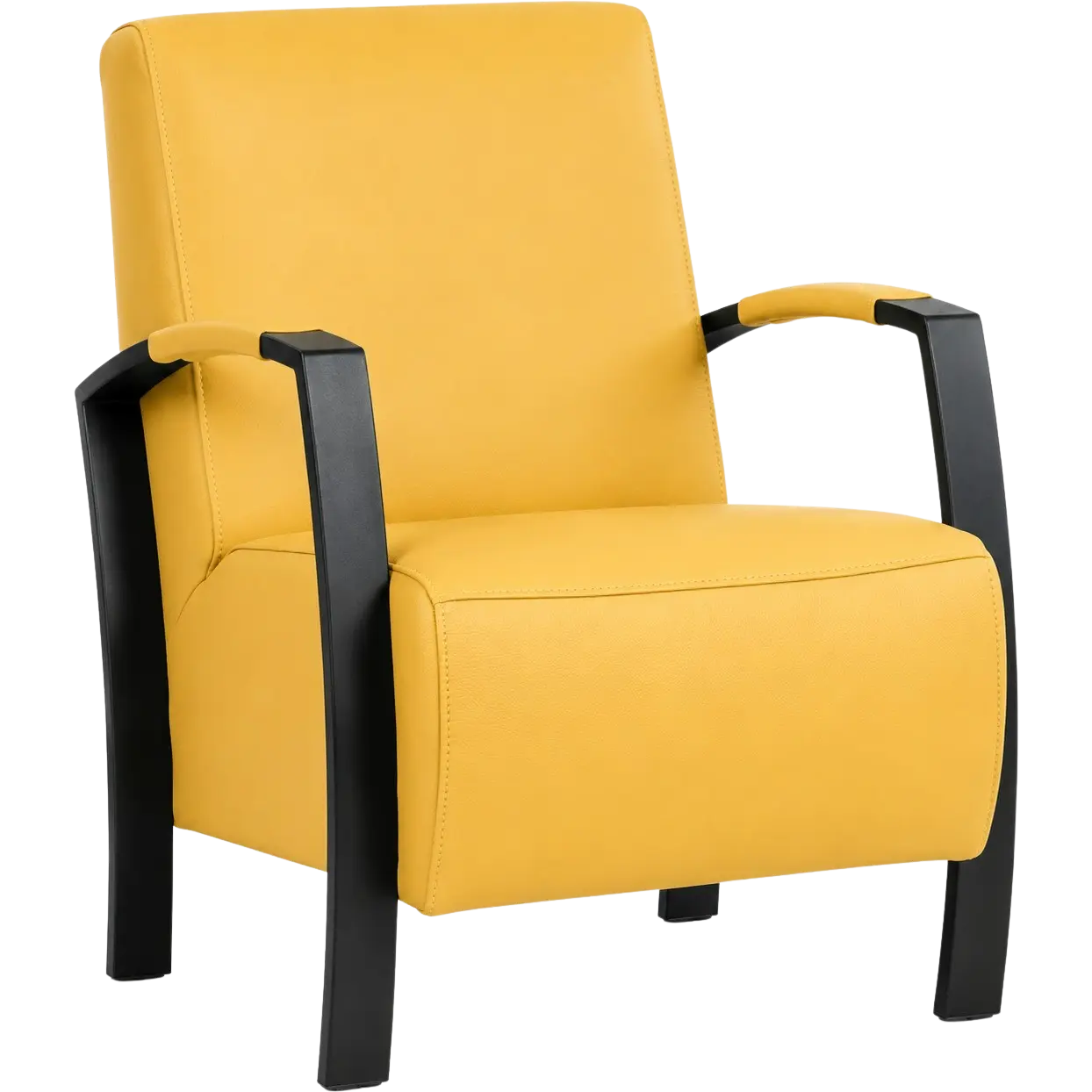 afbeelding van Leren fauteuil Glory - Toledo Giallo (geel)