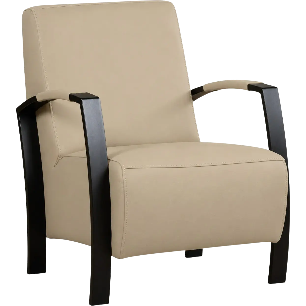 afbeelding van Leren fauteuil Glory - Toledo Mastic (taupe/bruin)