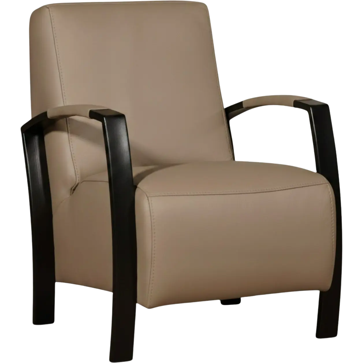afbeelding van Leren fauteuil Glory - Toledo Mocca (taupe/bruin)