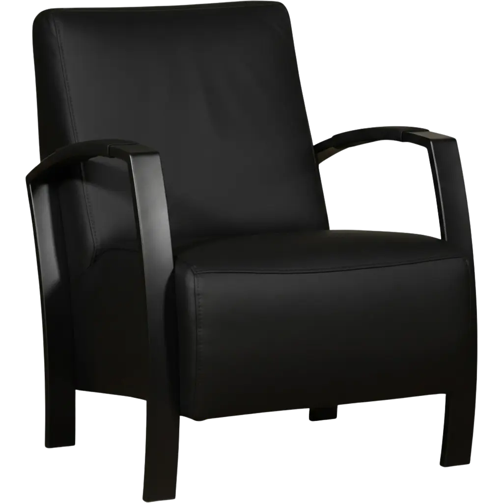 afbeelding van Leren fauteuil Glory - Toledo Nero (zwart)