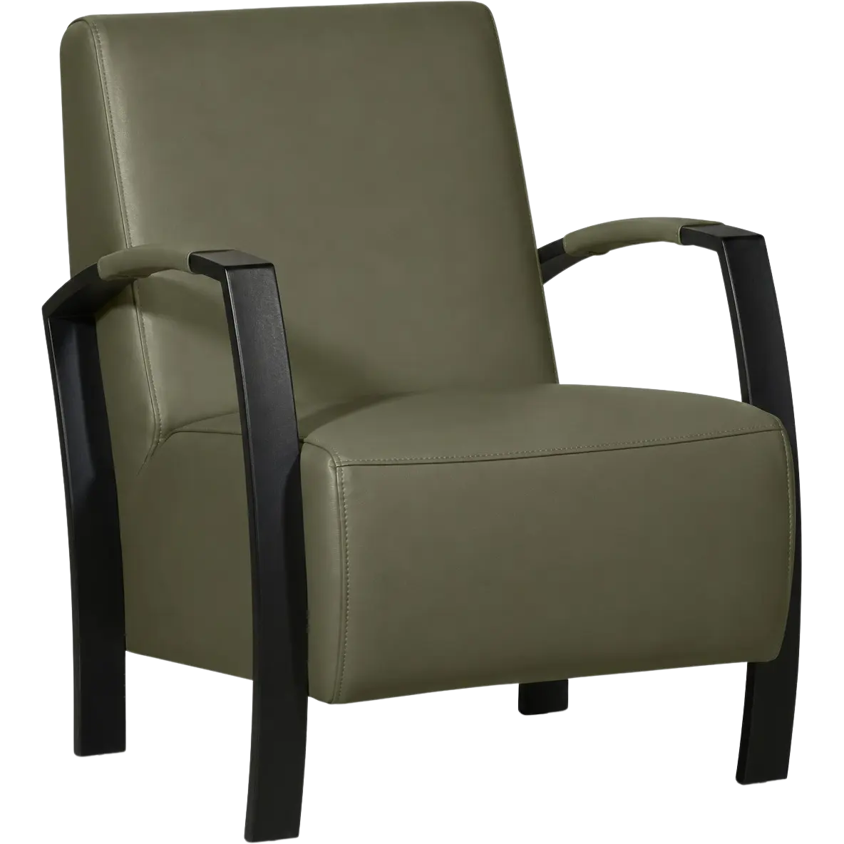 afbeelding van Leren fauteuil Glory - Toledo Olive (olijf/goen)