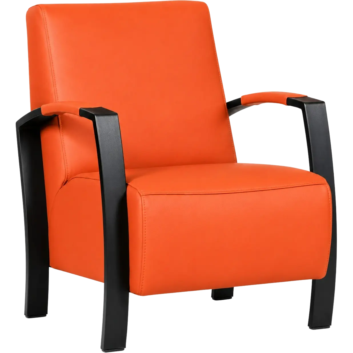 afbeelding van Leren fauteuil Glory - Toledo Orange (oranje)