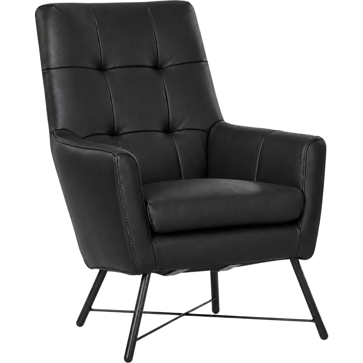 afbeelding van Leren fauteuil Proud - Granada Black (zwart)