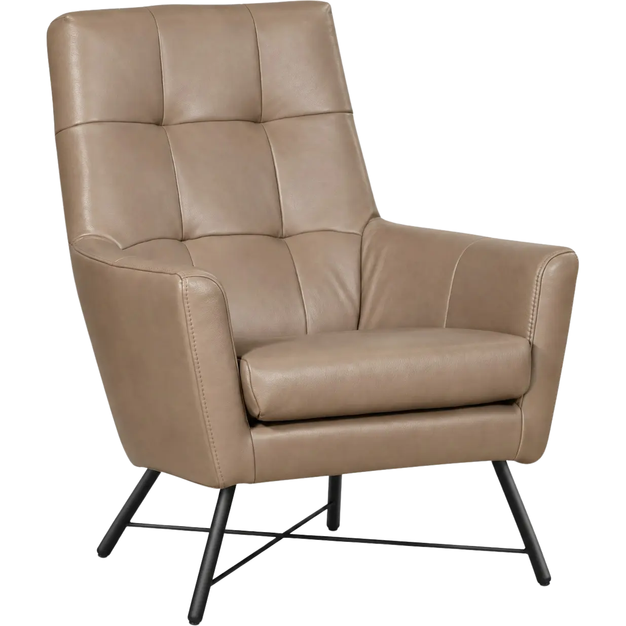 afbeelding van Leren fauteuil Proud - Granada Taupe (taupe/bruin)