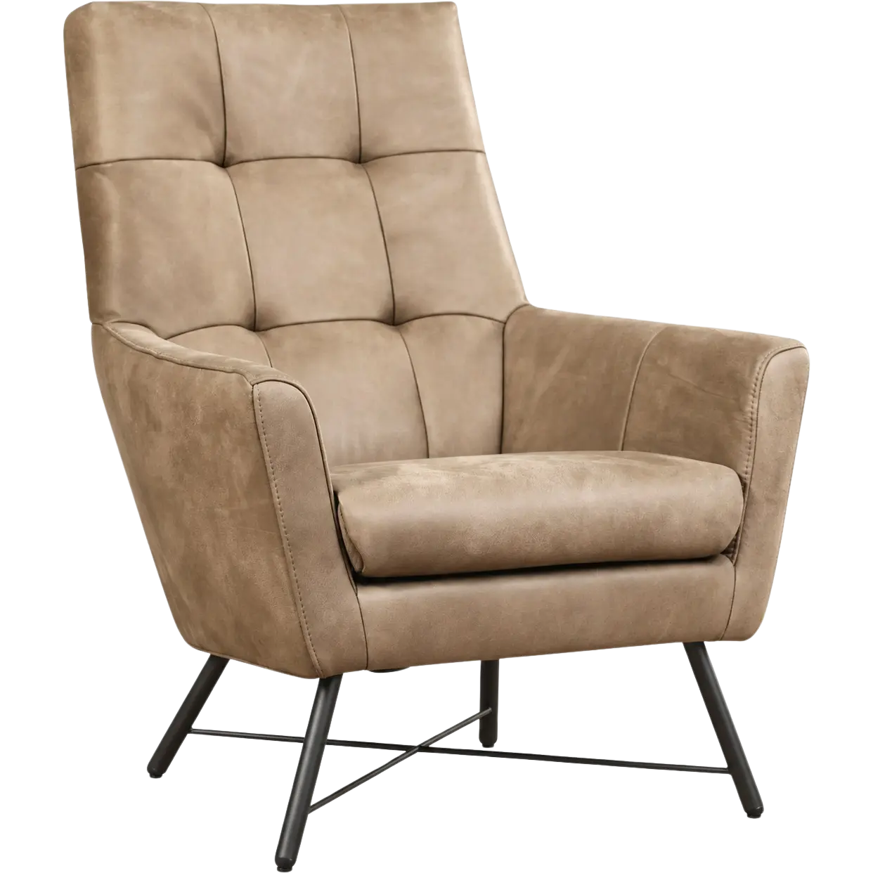 afbeelding van Leren fauteuil Proud - Kenia Taupe (taupe/bruin)