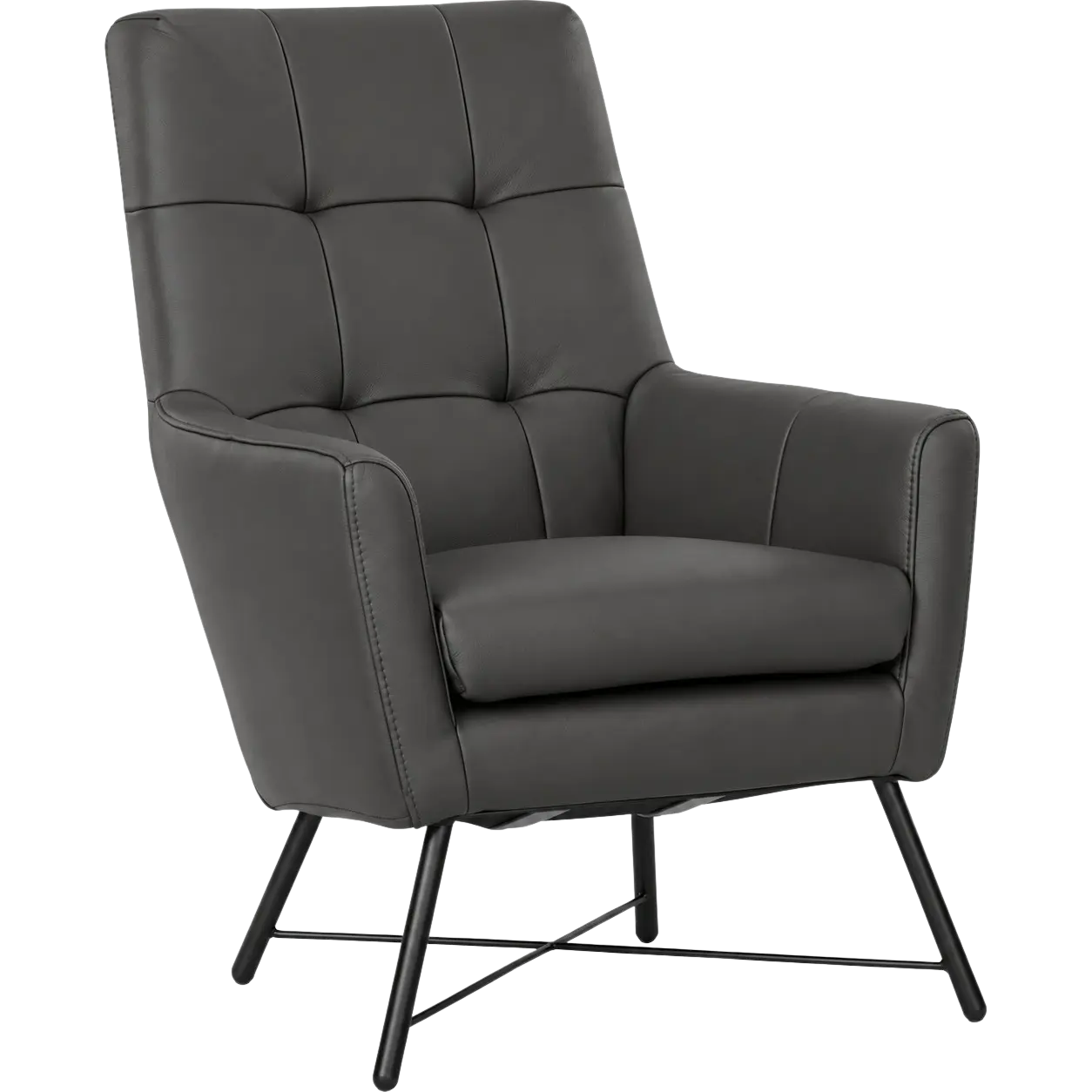 afbeelding van Leren fauteuil Proud - Toledo Antracite (donkergrijs)