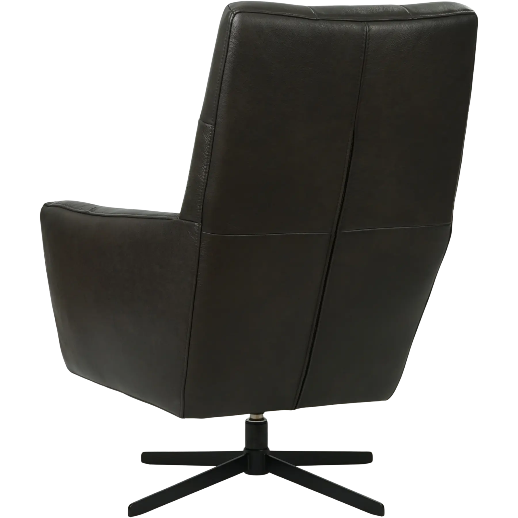 afbeelding van Leren draaifauteuil Central - Granada Graphite (donkergrijs)